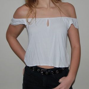 Urban Off the Shoulder Keyhole Cutout Top